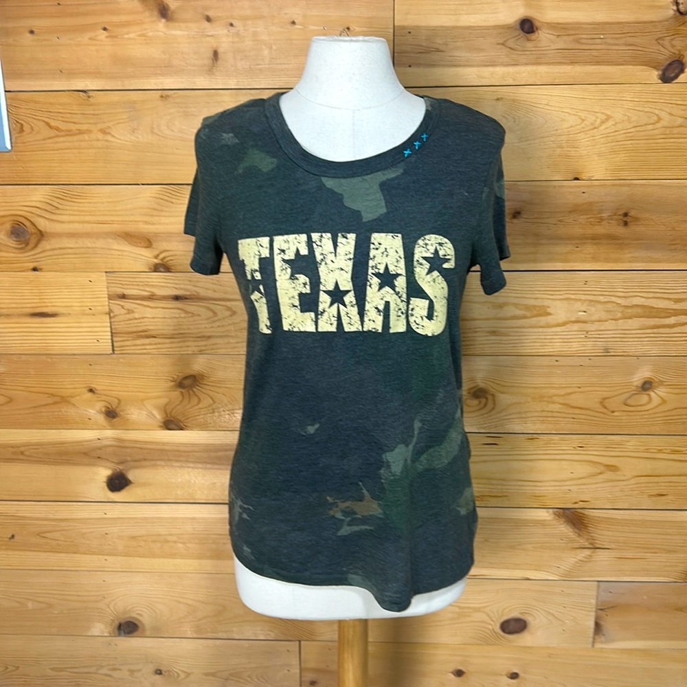 LAST CALL NWT Bohemian Cowgirl camo camouflage Texas star tee t-shirt top Large